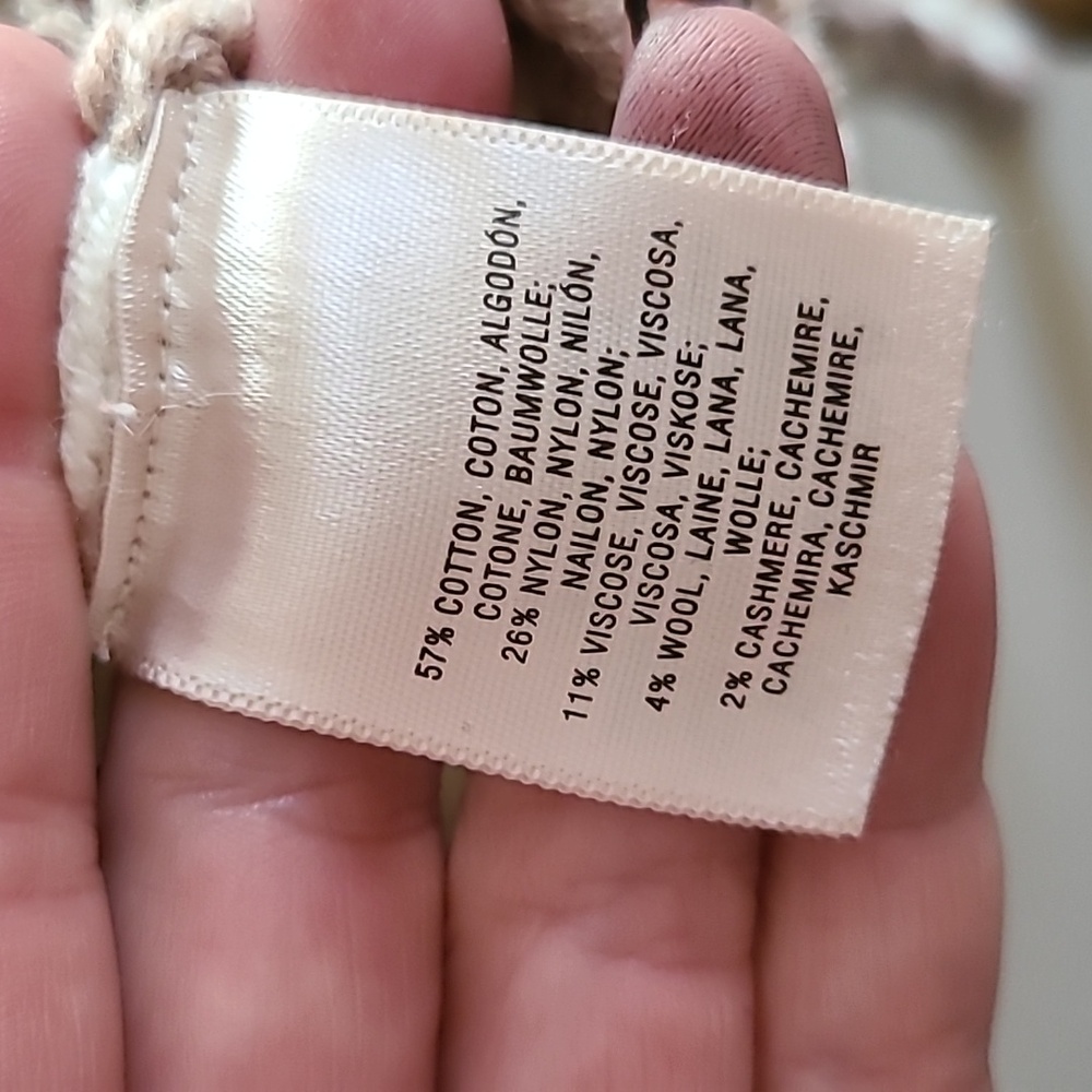 Anthropologie Sleeping On Snow Mockneck Popcorn Stitch Taupe Cream Knit Sweater - Picture 11 of 17